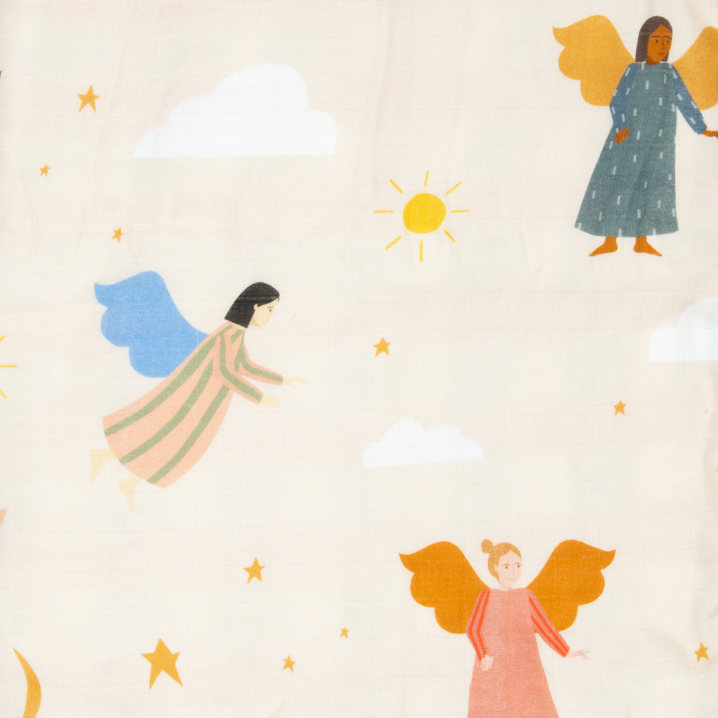 Guardian Angels Deluxe Muslin Baby Blanket Quilt
