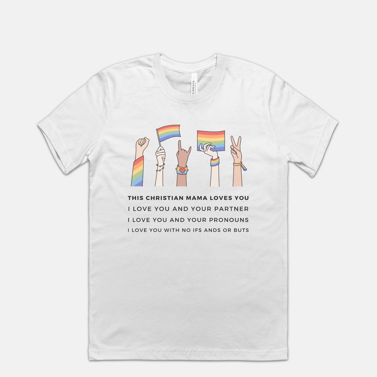 Camiseta unisex blanca del mes del orgullo