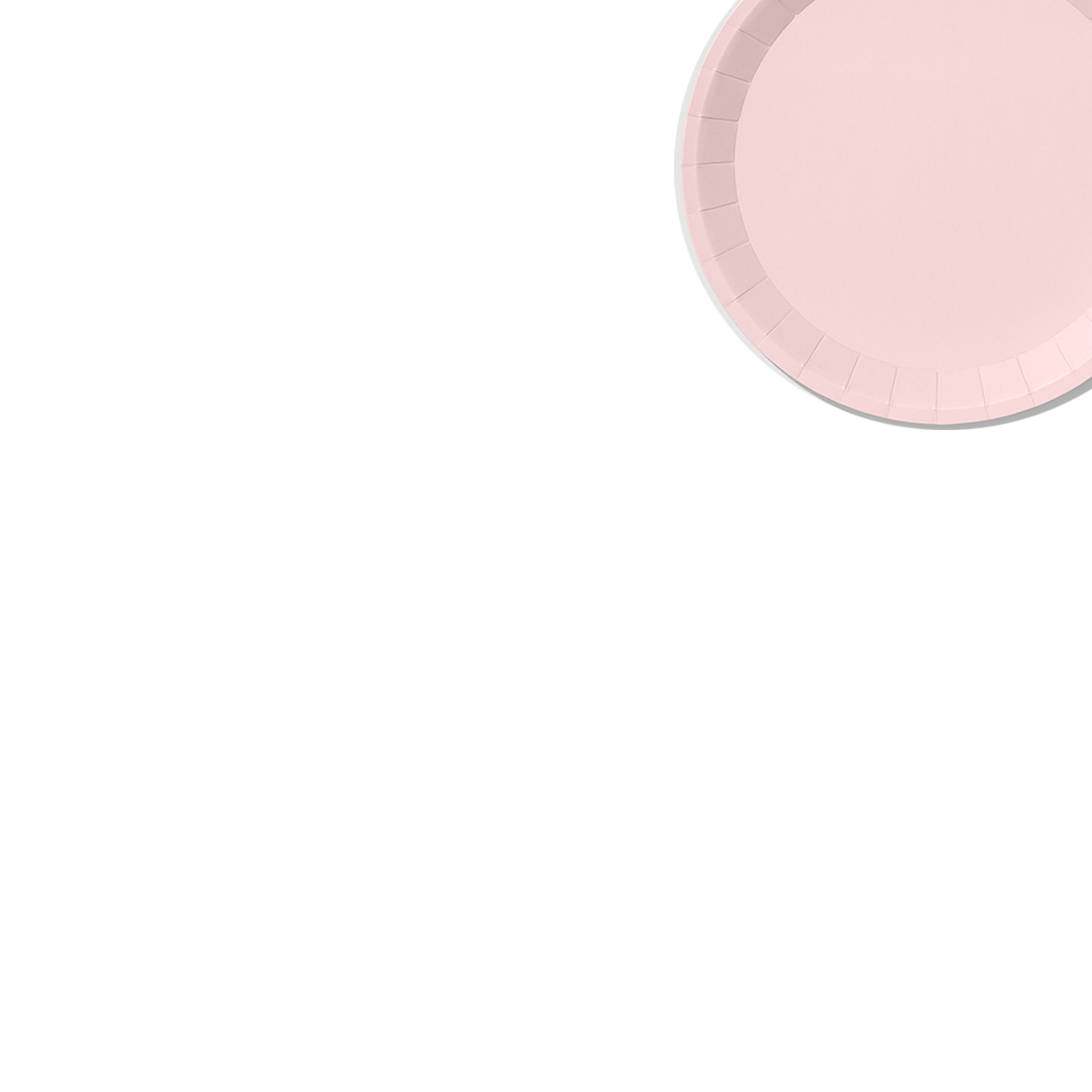Pale Pink Classic Small Plates (10 per pack)