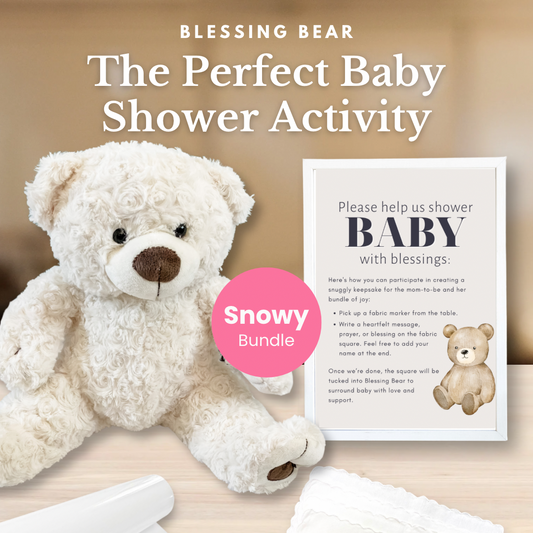 Snowy Blessing Bear® Baby Shower Bundle