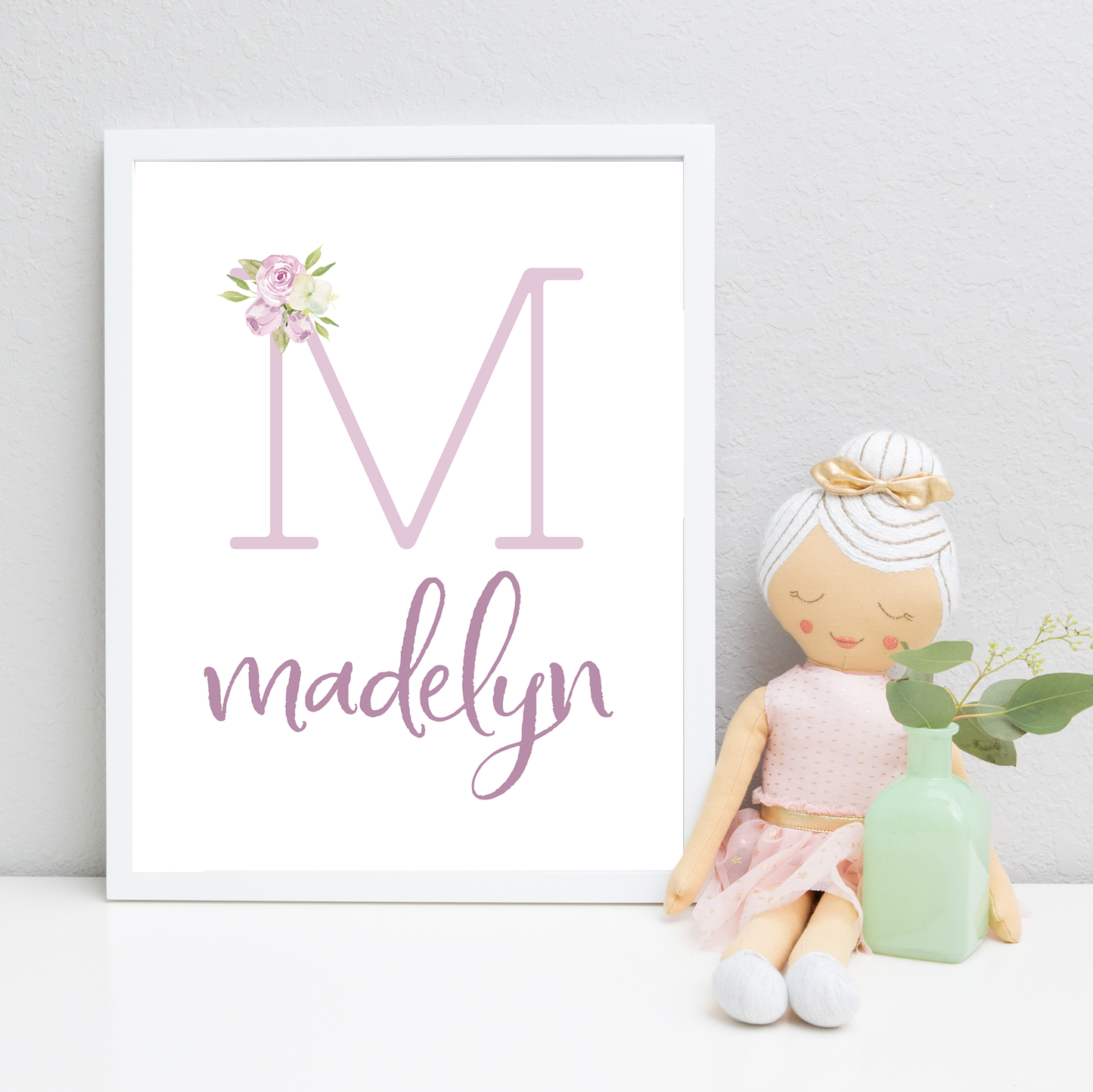 Lavender Cursive Name Print - 8x10