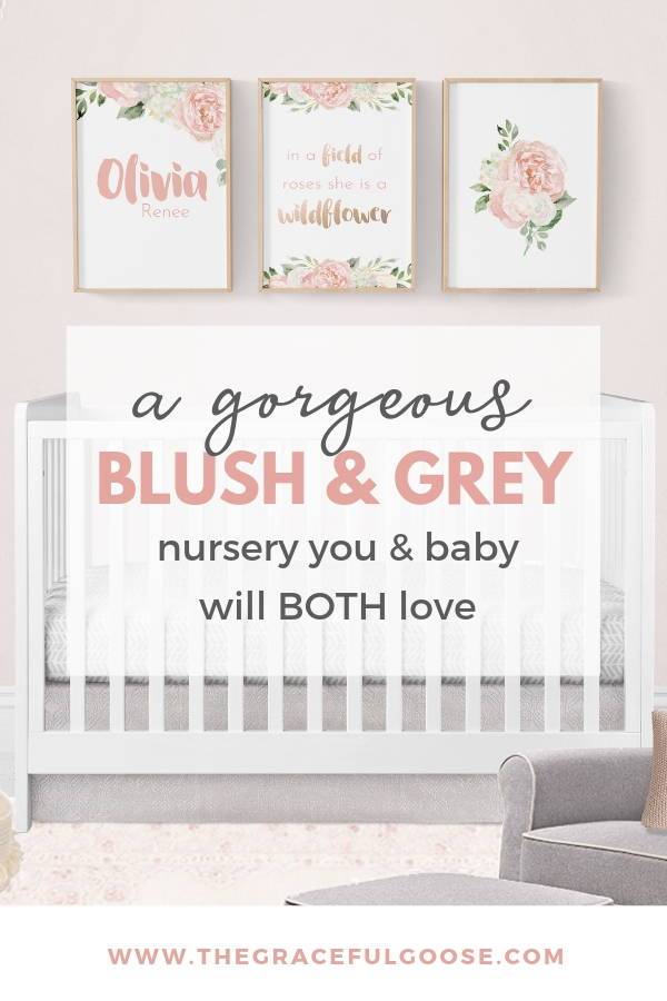 A gorgeous blush & grey nursery