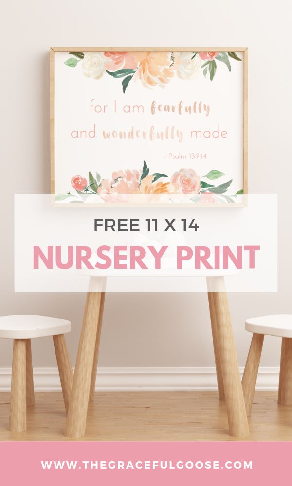 Free Printable Coral Nursery Print