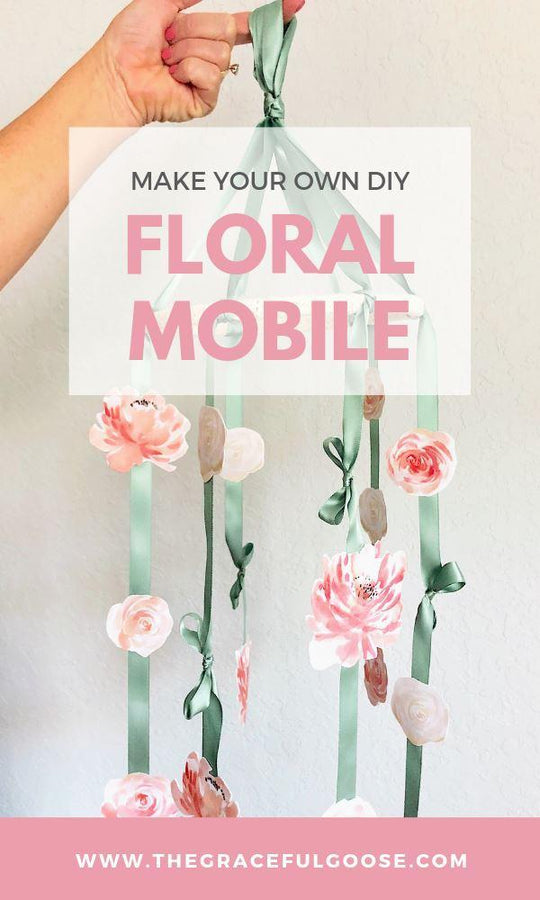 Make your own DIY floral nursery mobile The Graceful Goose