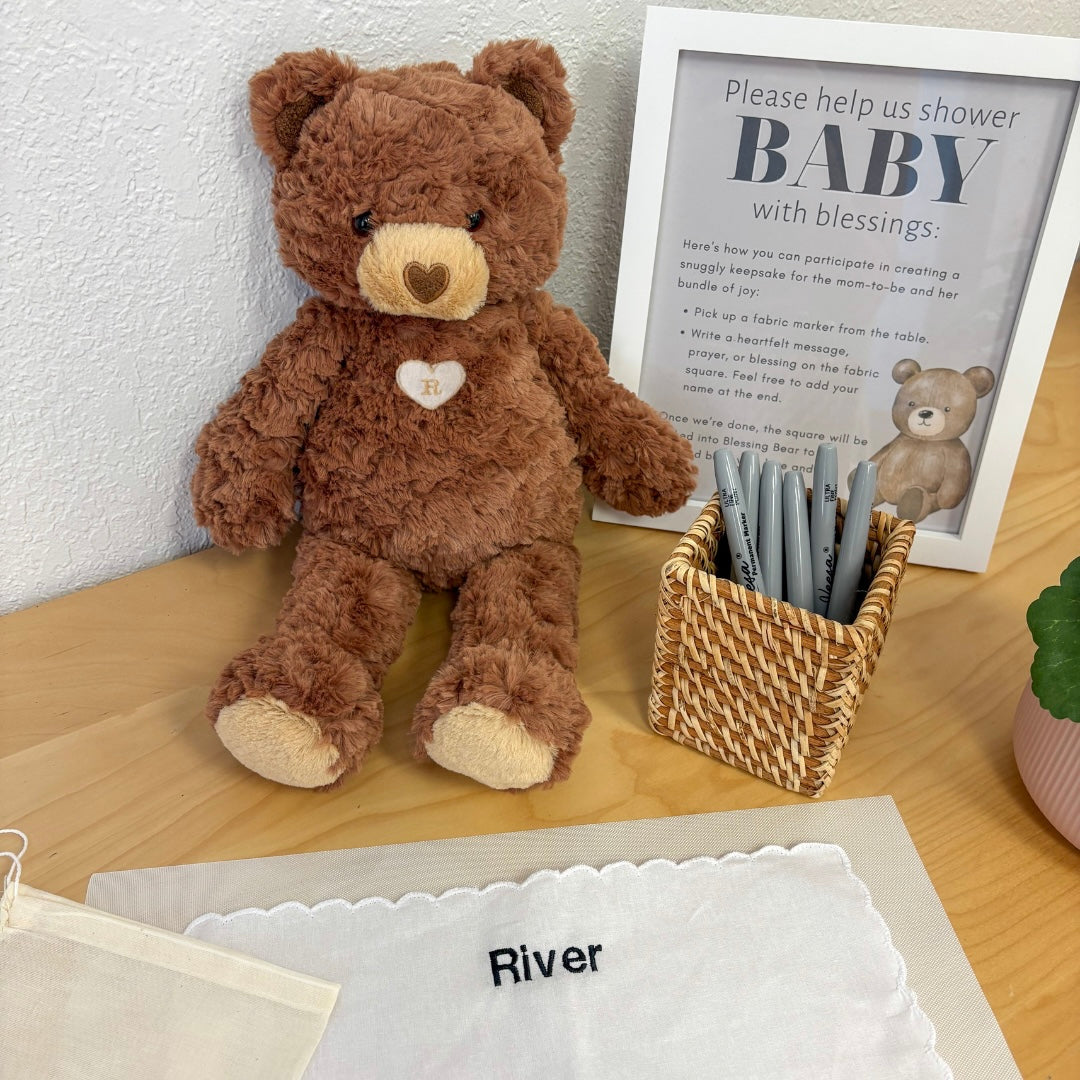 Blessing Bear | Personalized Teddy Bear for Baby Shower – The
