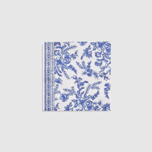 Blue Toile Large Napkins (25 per pack)