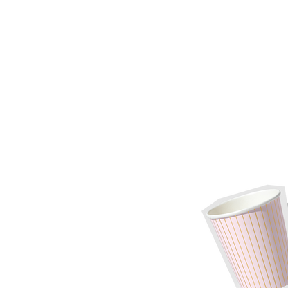Pale Pink Pinstripe Cups (10 per pack)