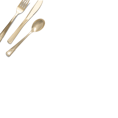 Metallic Gold Cutlery (30 per pack)