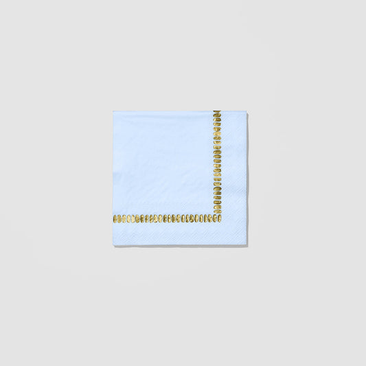 Pale Blue Brushstroke Cocktail Napkins (25 per pack)