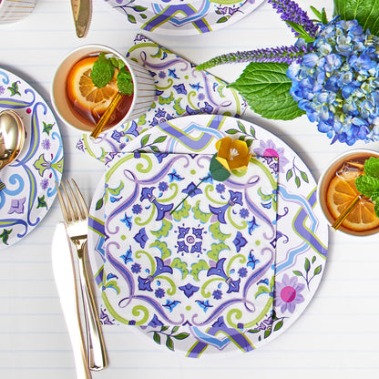 Pale Blue Pinstripe Tablecloth