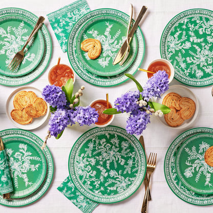 Emerald Toile Large Plates (10 per pack)