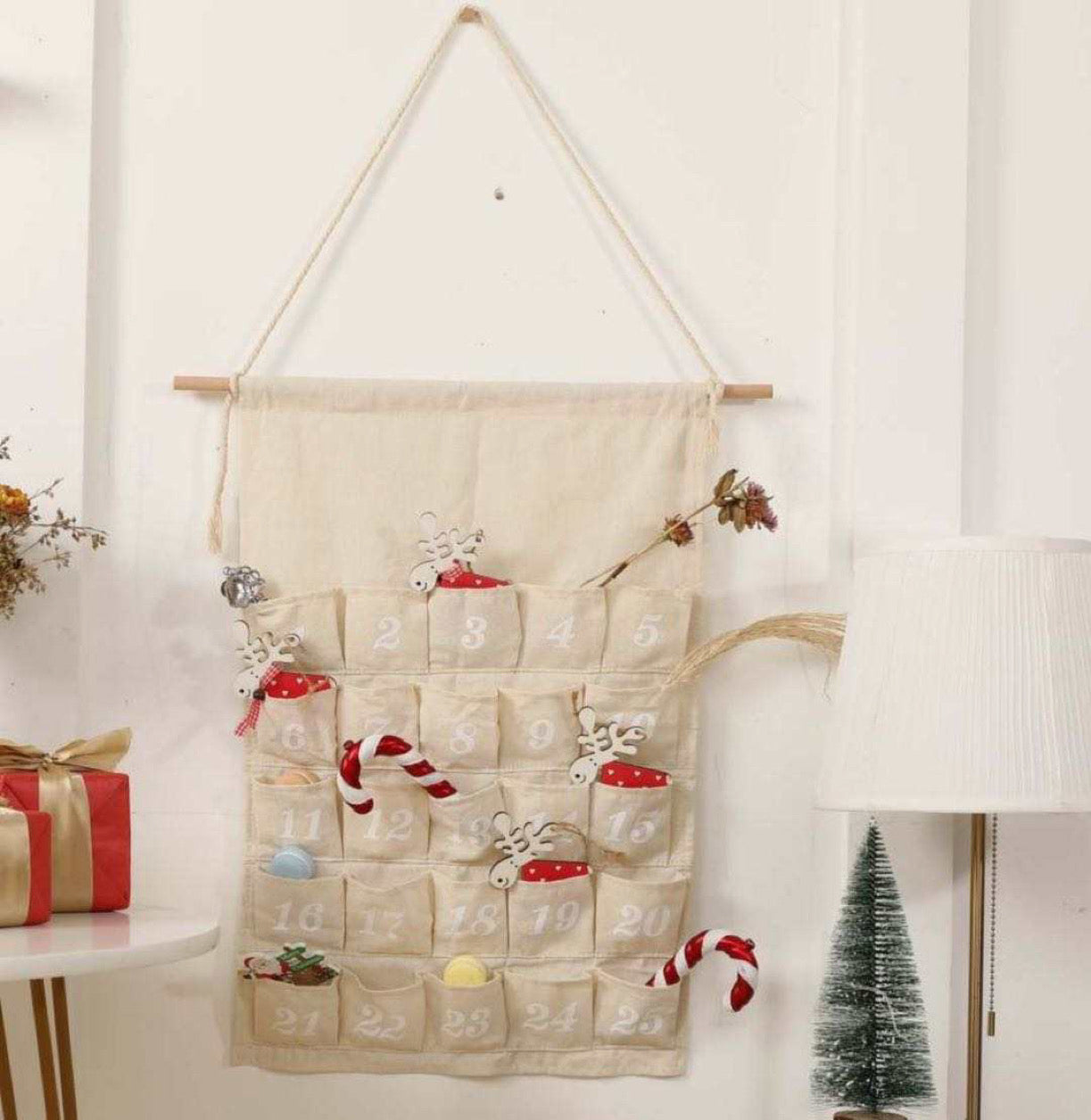 Calendario de Adviento en blanco