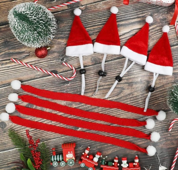 Santa Hat & Scarf Set for Blessing Bear