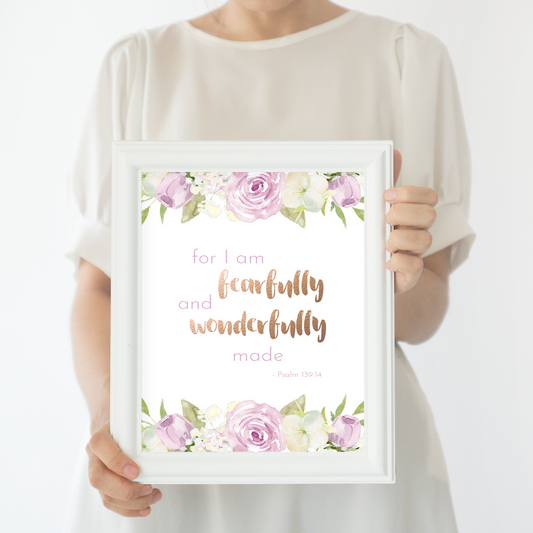 Lavender Floral Quotes & Verses - 8x10