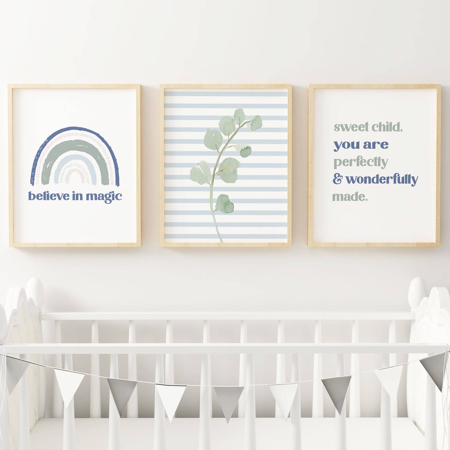 Neutral Brown Rainbow Nursery Wall Art Set #2