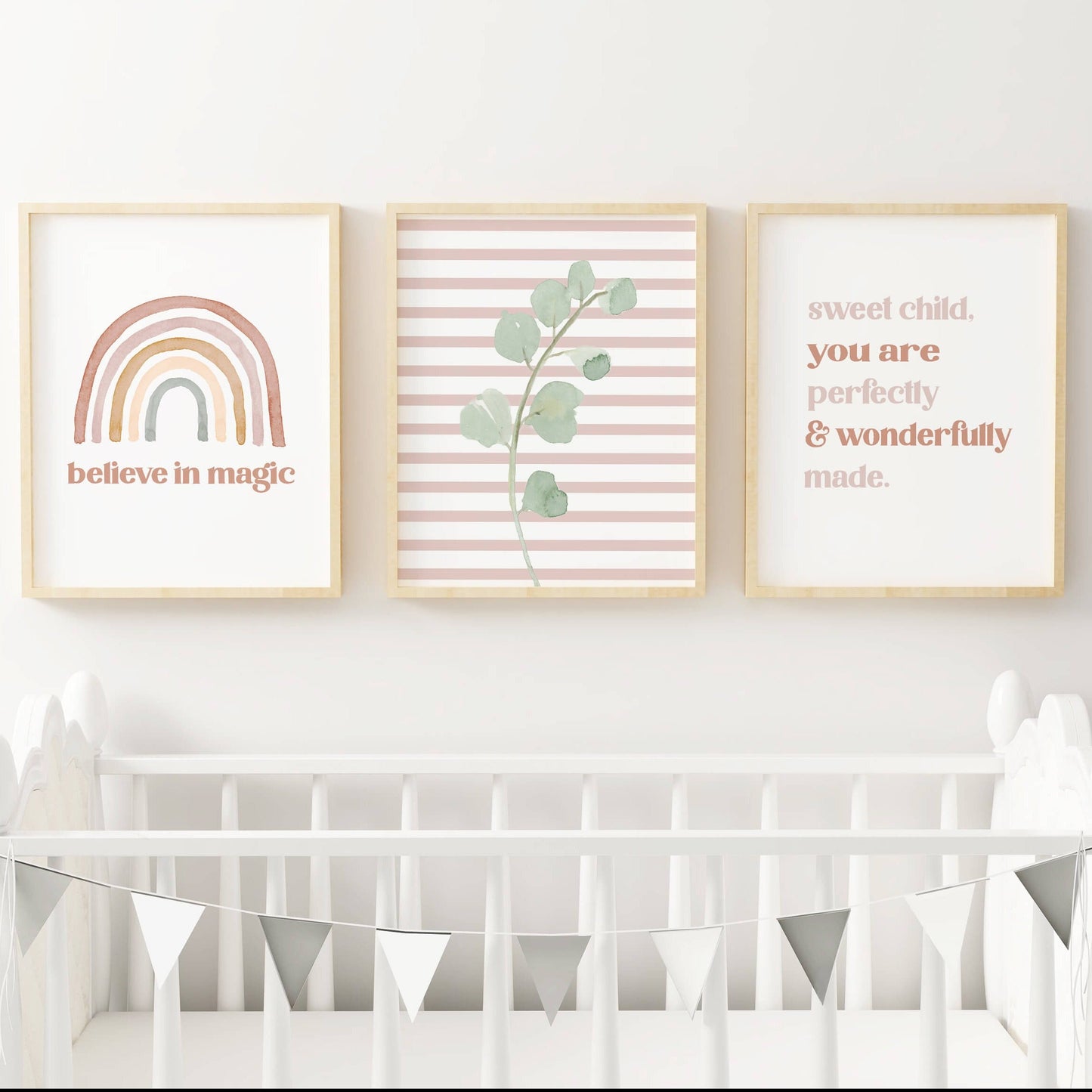 Colorful Rainbow Wall Art Nursery Wall Art Set
