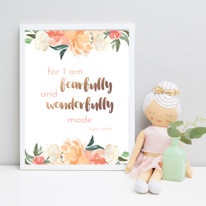 Estampado de citas florales rosa claro - Fearfully Made