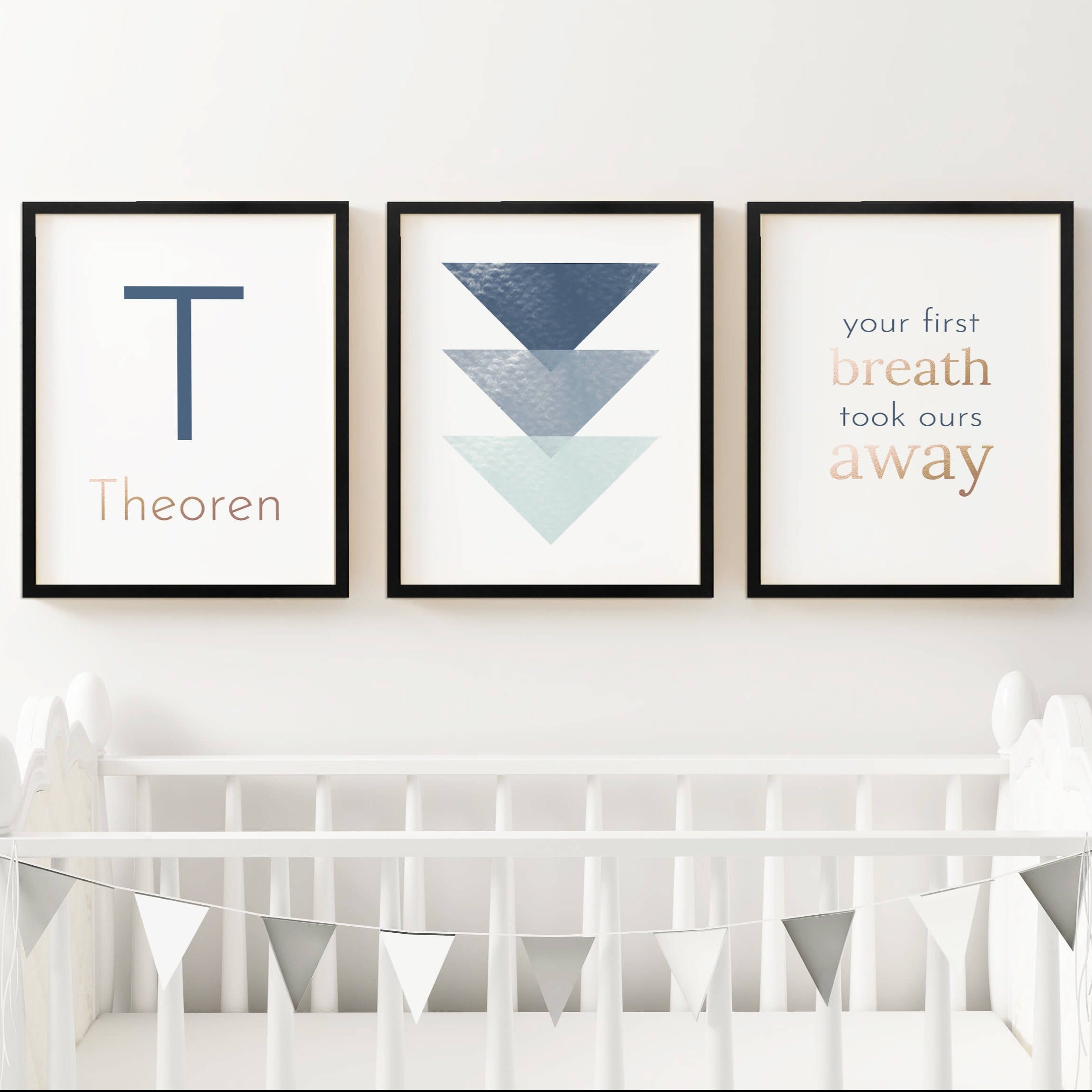 Navy Blue Geometric Set