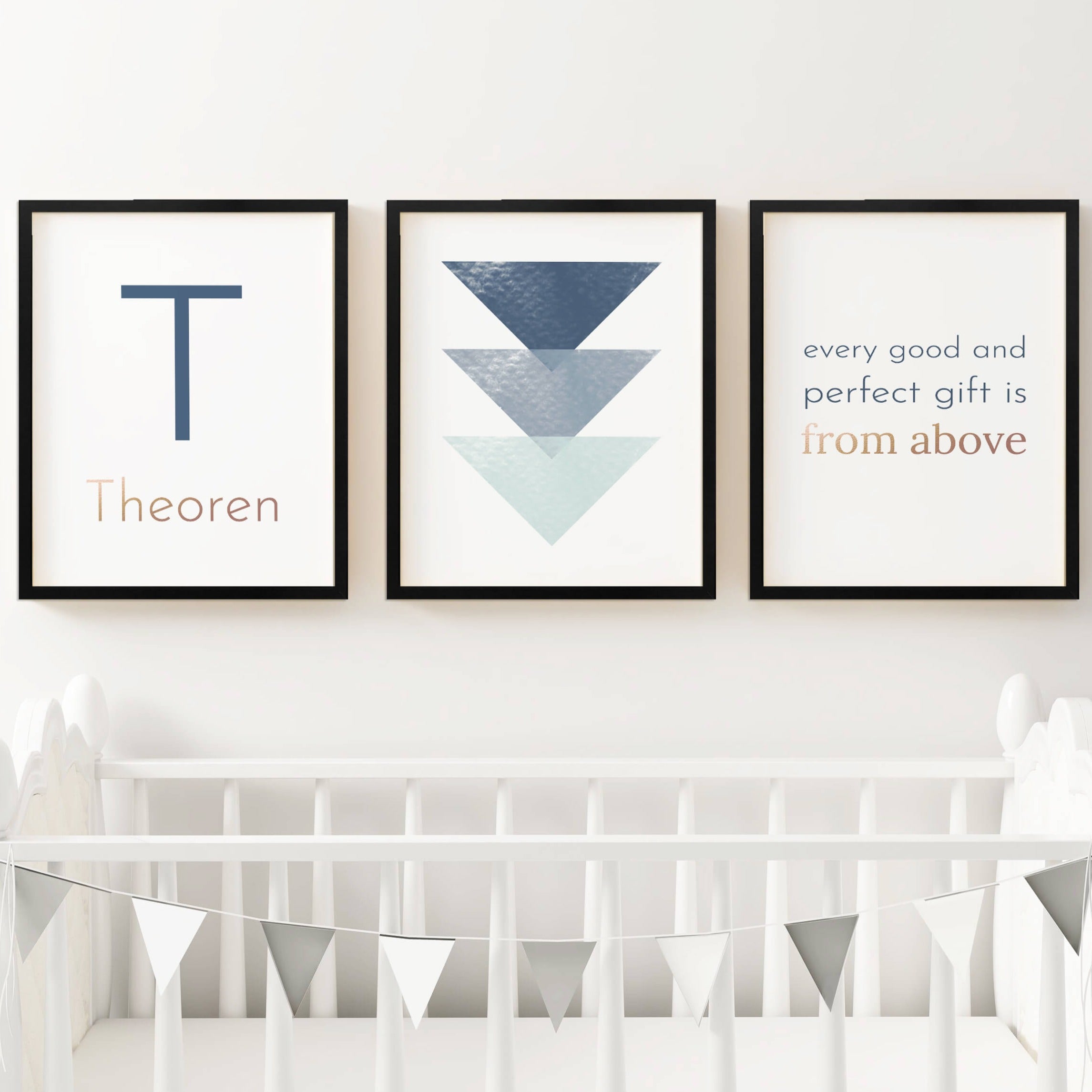 Navy Blue Geometric Set