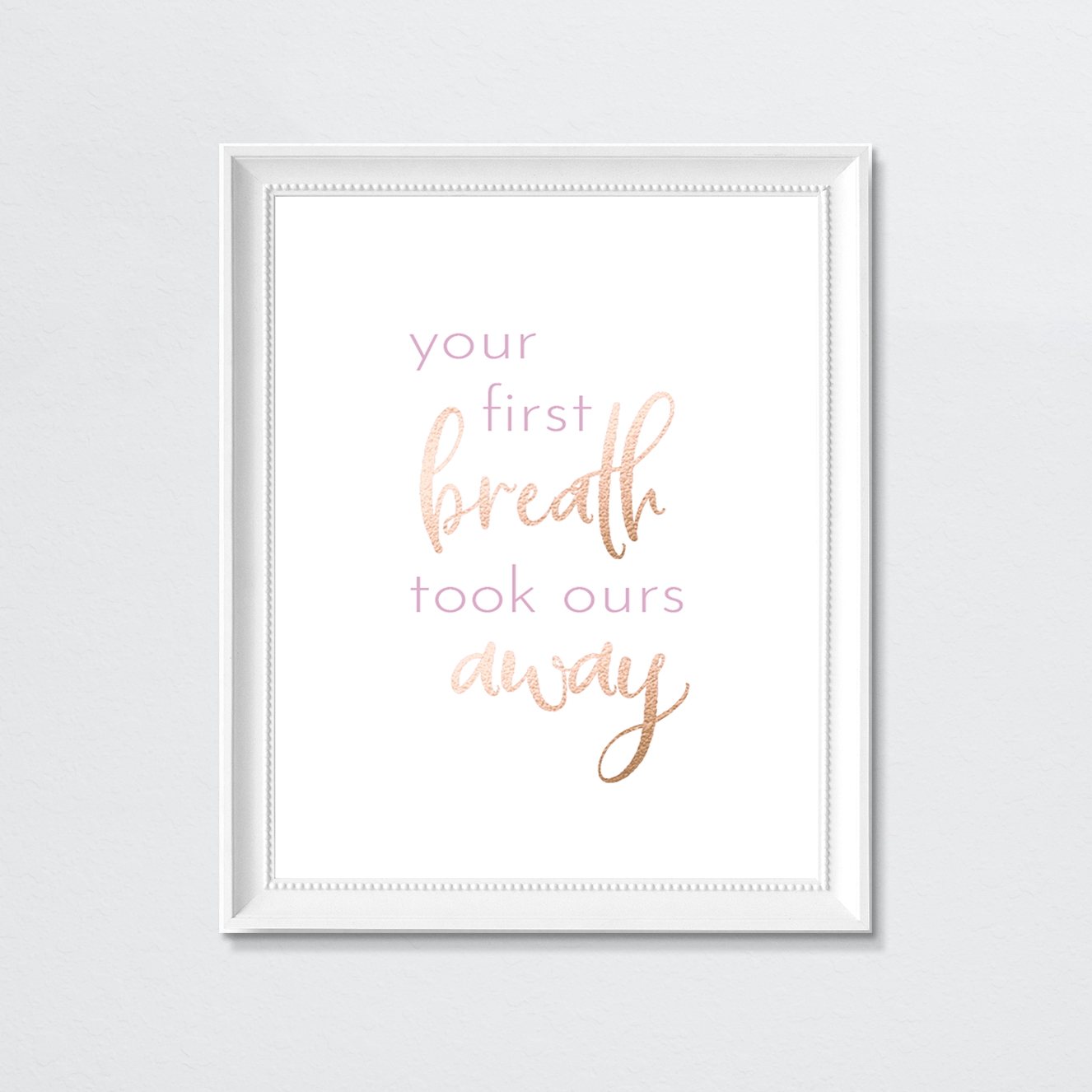 Lavender Cursive Quote Print