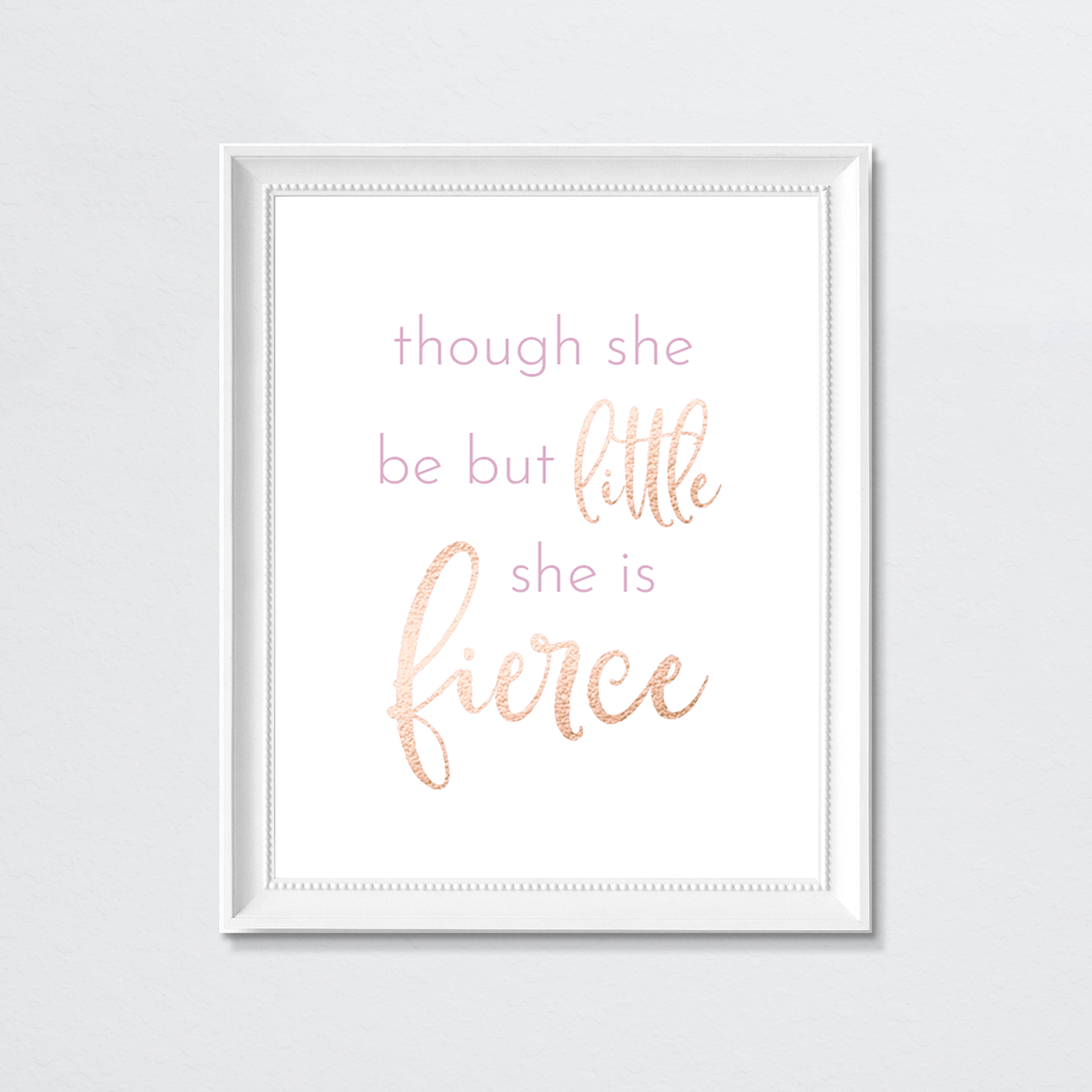 Lavender Cursive Quote Print