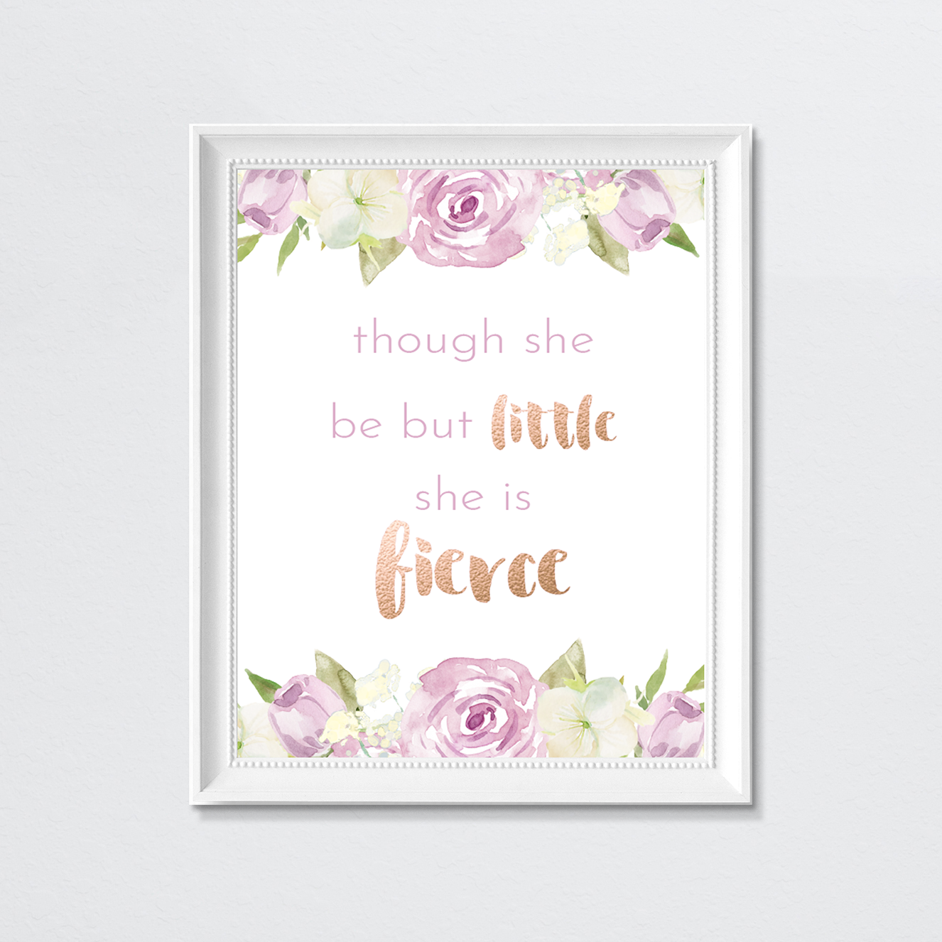 Lavender Floral Quote Print