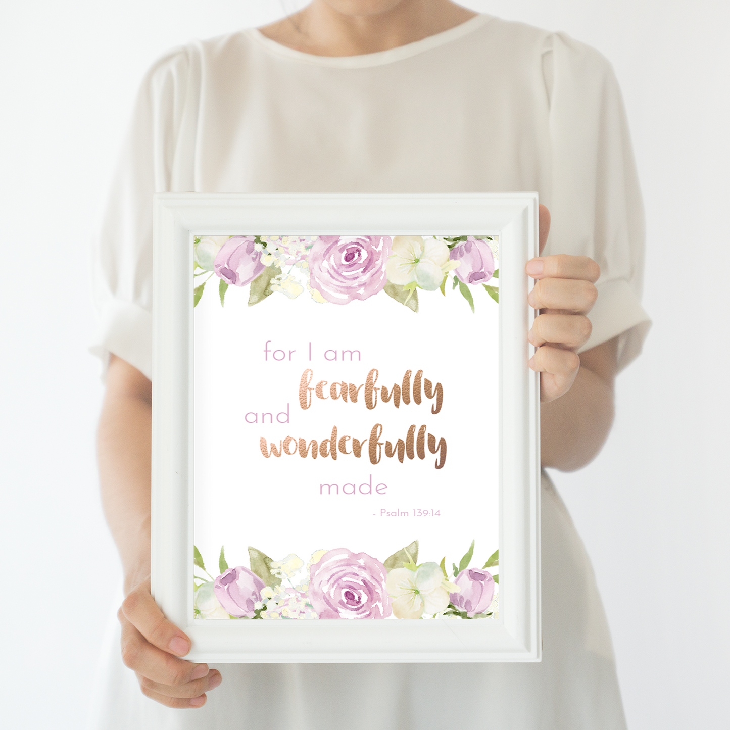 Lavender Floral Quote Print