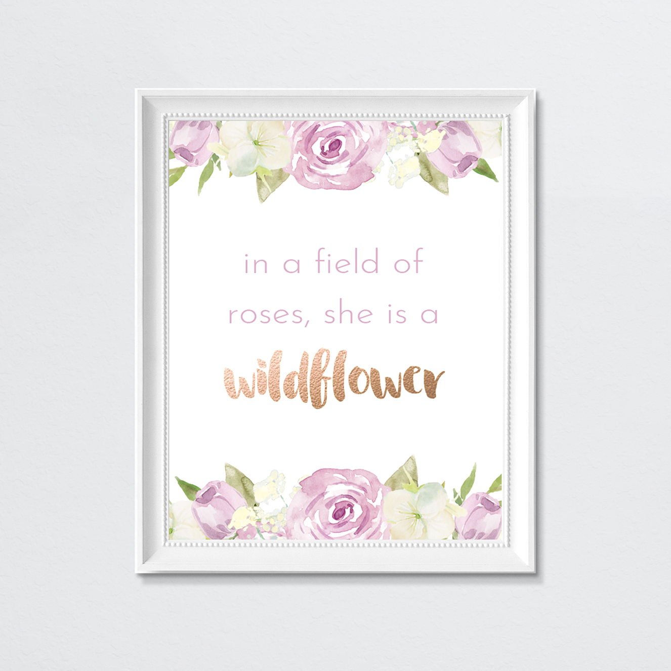 Lavender Floral Quote Print