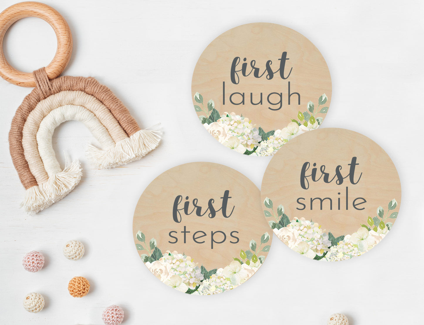 Farmhouse Floral Monthly Milestone Cards