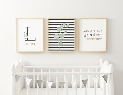 Black Modern Stripes Set