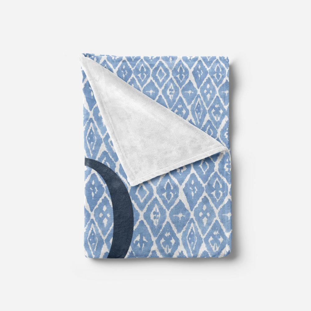 Blue Shibori Print Blanket Baby Blankets TheGracefulGoose