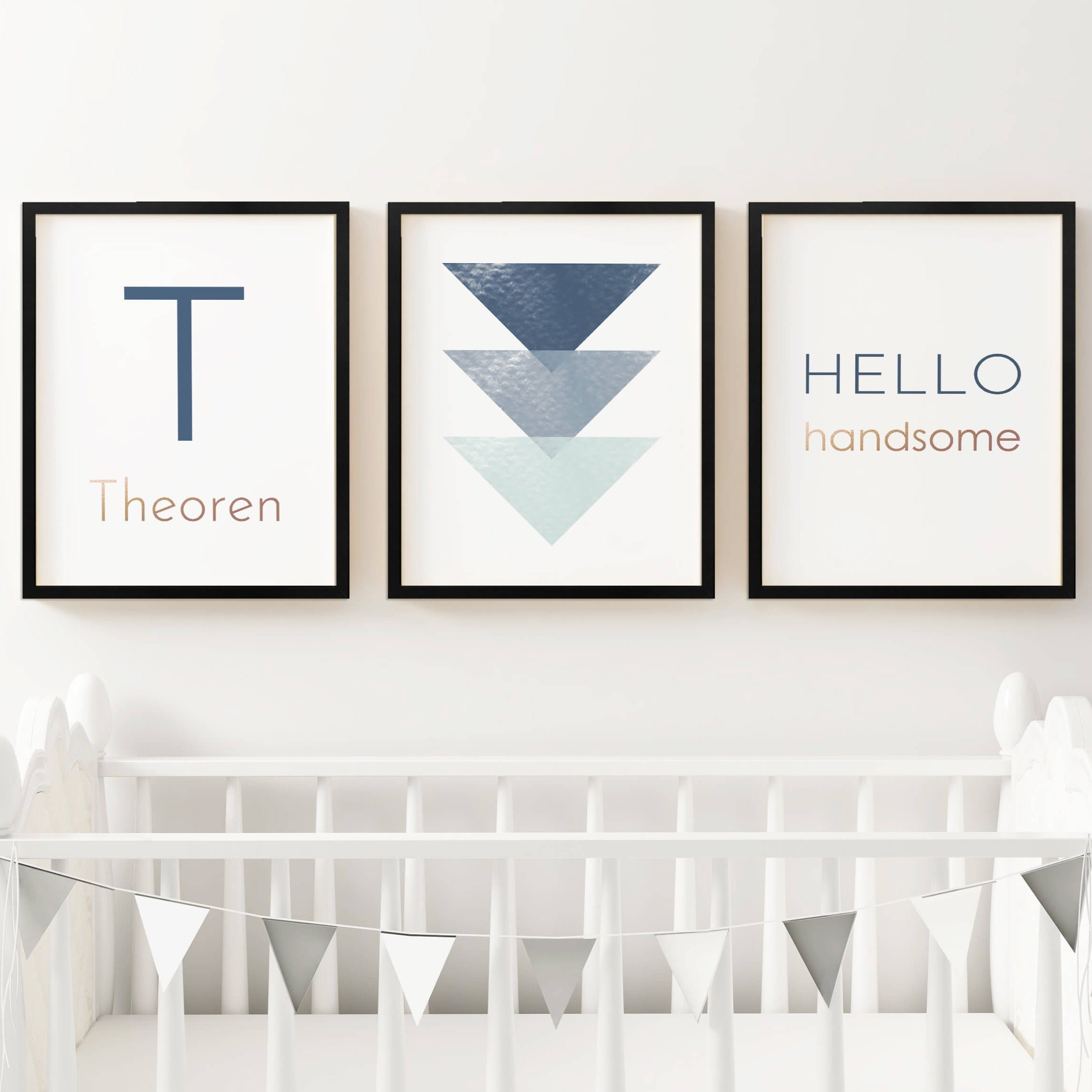 Navy Blue Geometric Set
