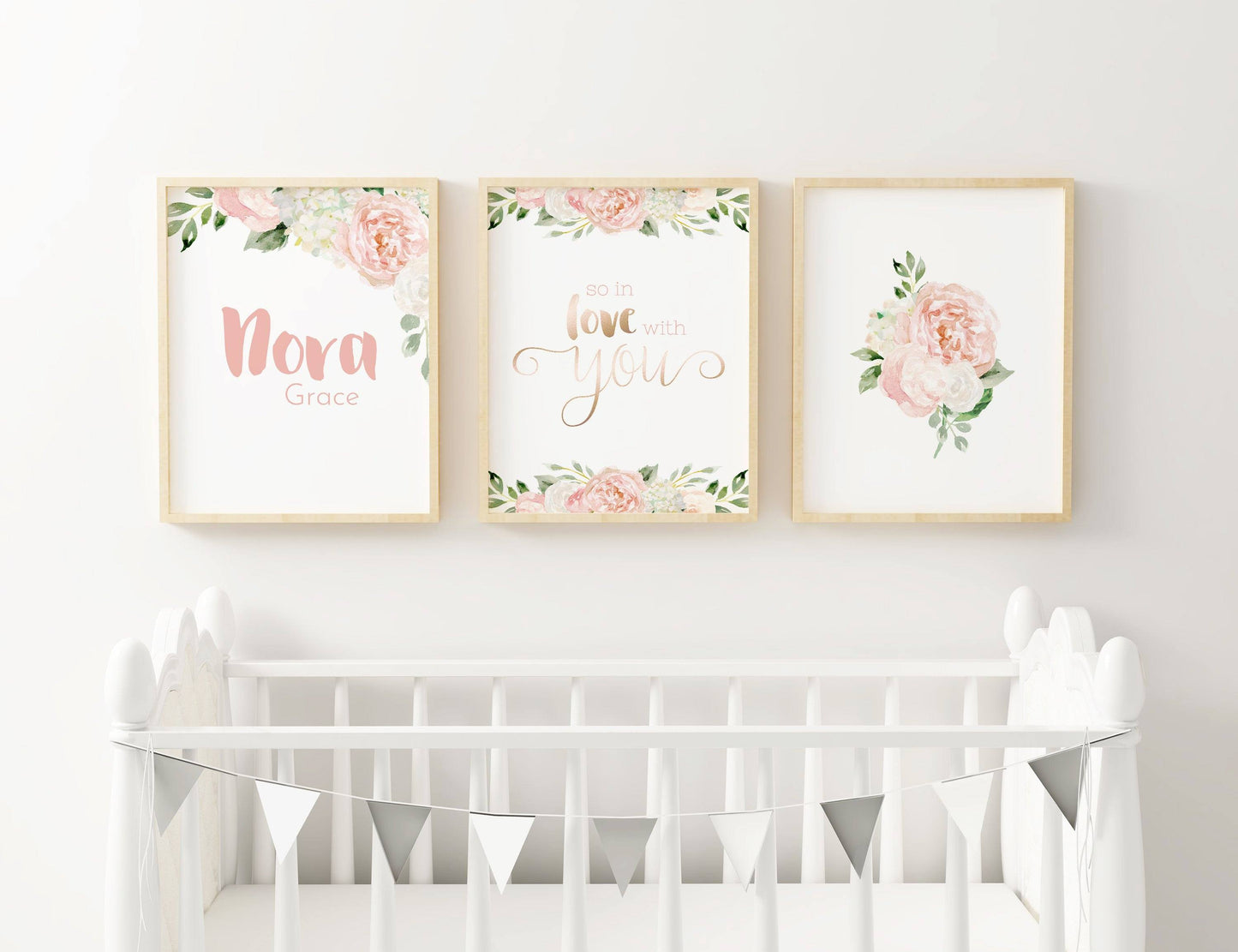 Dark Blush Nursery Wall Art Set #1