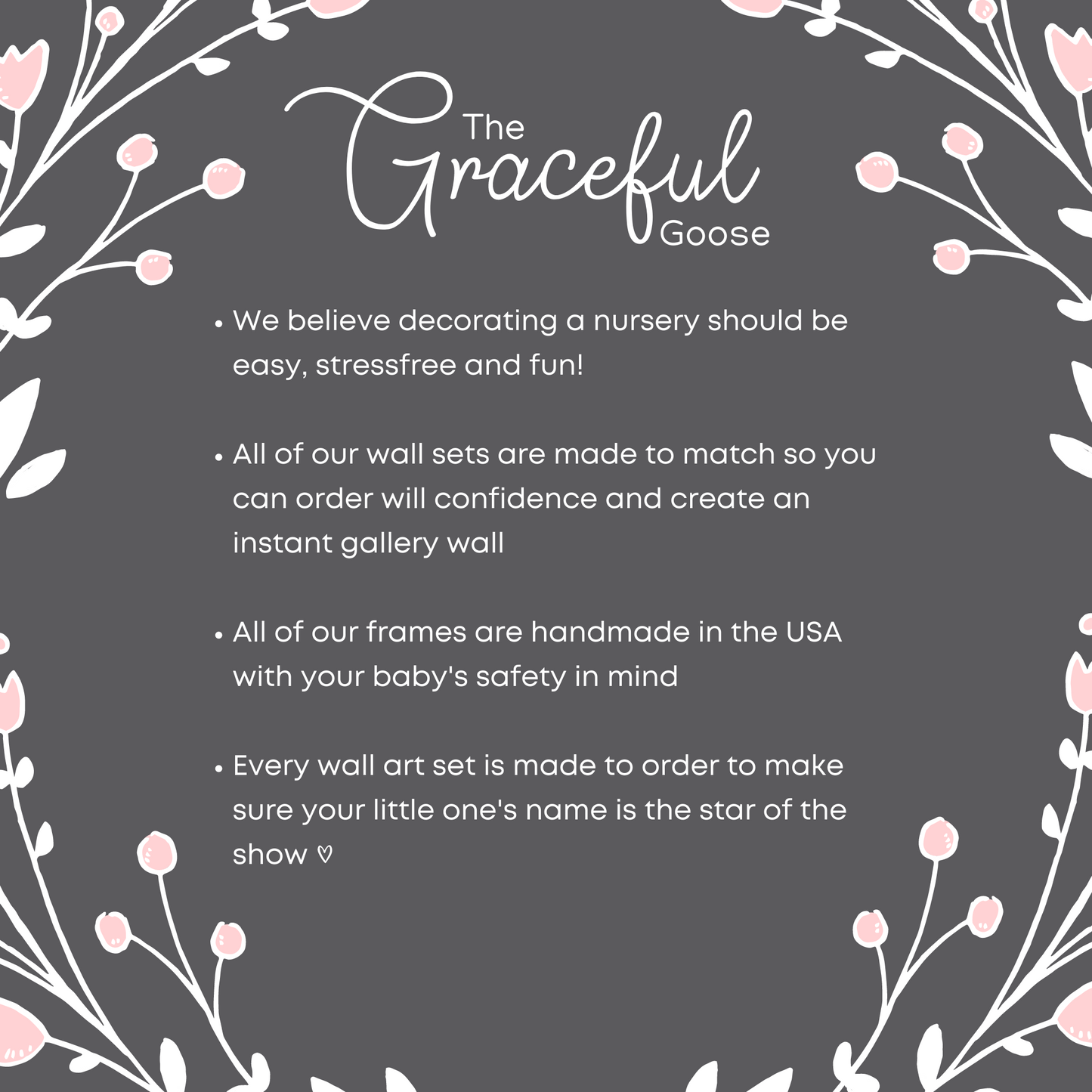 Dark Blush Nursery Wall Art Set #3