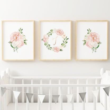 Conjunto de arte de pared para guardería de color rubor oscuro n.° 4