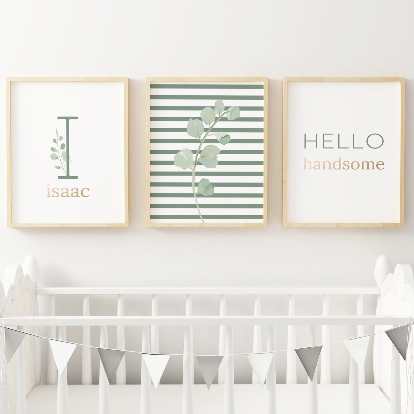 Conjunto de rayas modernas verdes