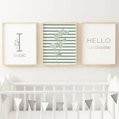 Conjunto de rayas modernas verdes
