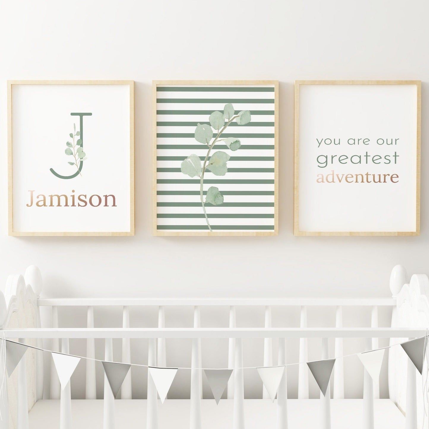 Green Modern Stripes Set