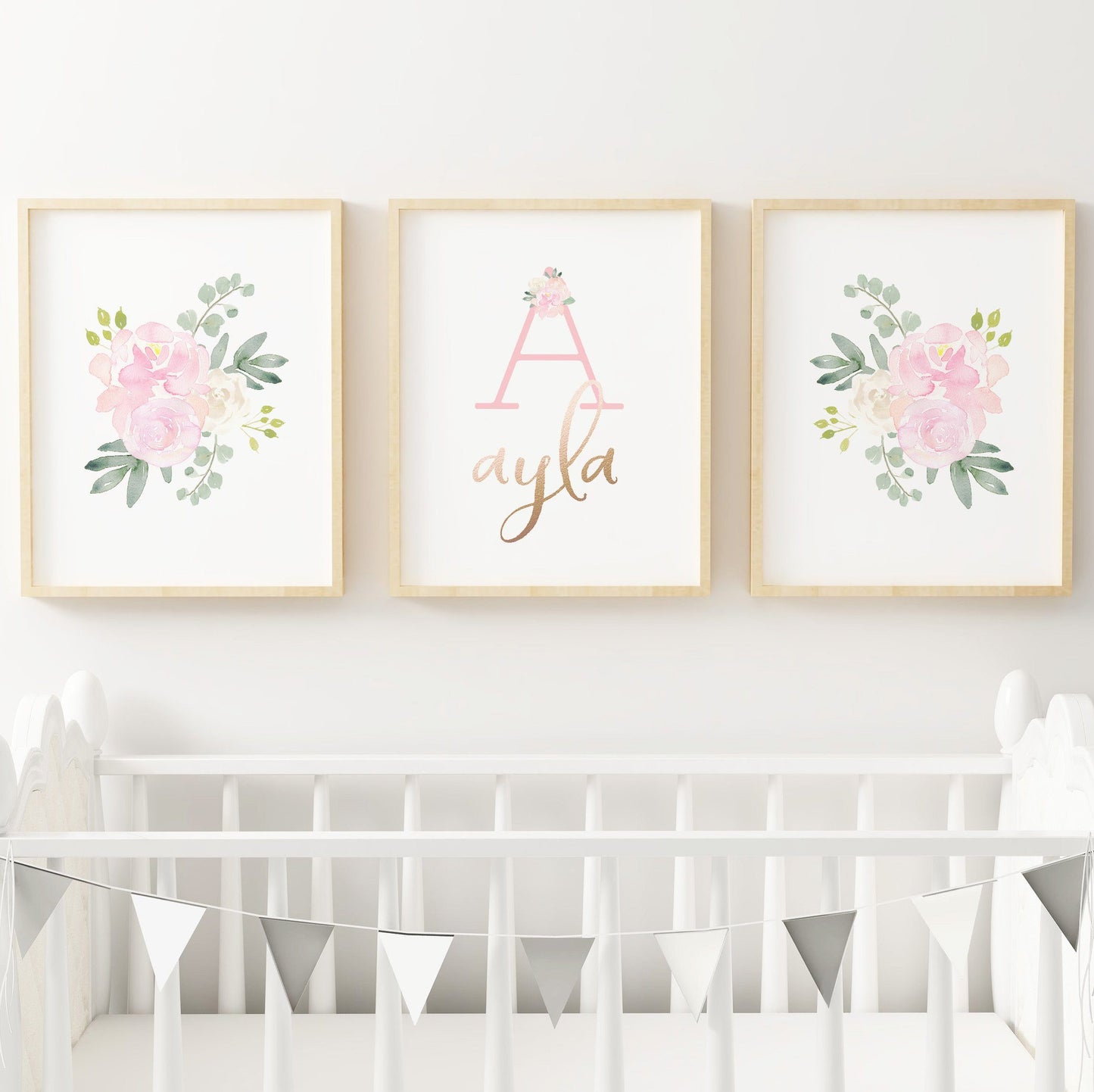 Light Pink Nursery Wall Art Set