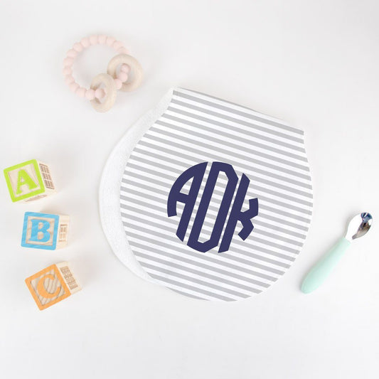 Monogrammed Burp Cloth - Navy Limited Time Offer TheGracefulGoose