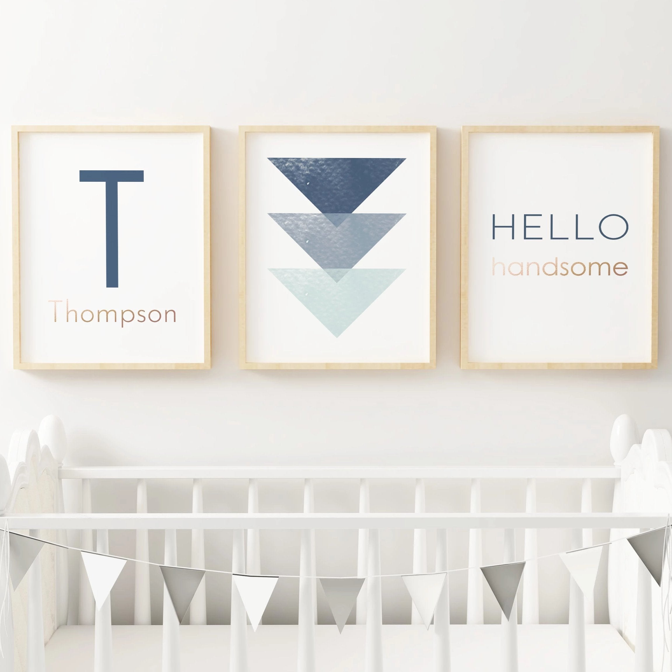 Navy Blue Geometric Set