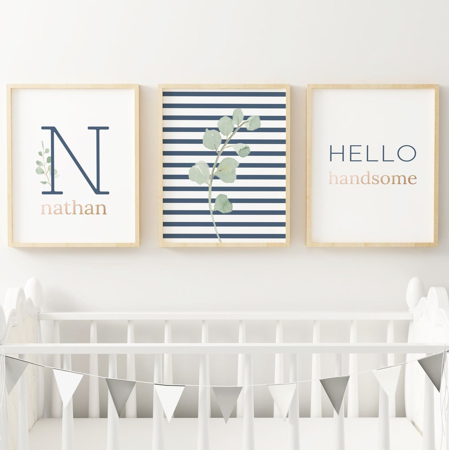 Navy Modern Stripes Set