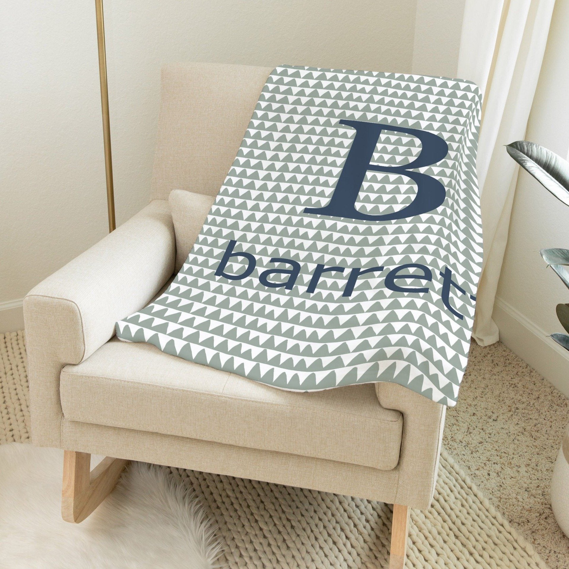 Olive and Navy Adventure Print Blanket Baby Blankets TheGracefulGoose