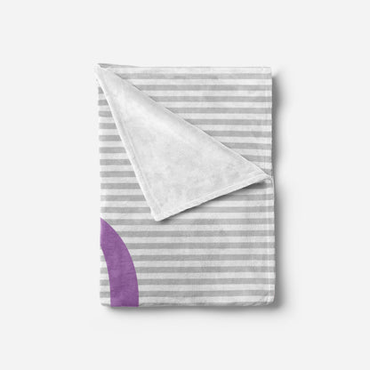 Purple and Grey Blanket Baby Blankets TheGracefulGoose