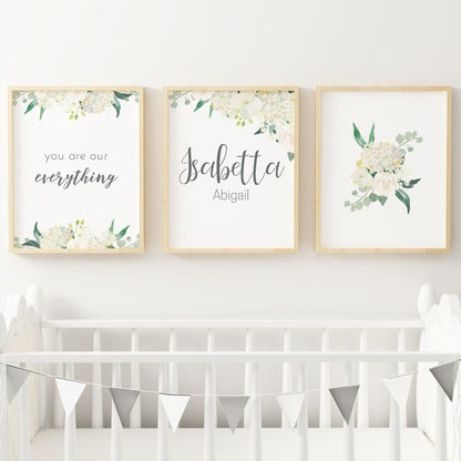 White Nursery Wall Art Set #1